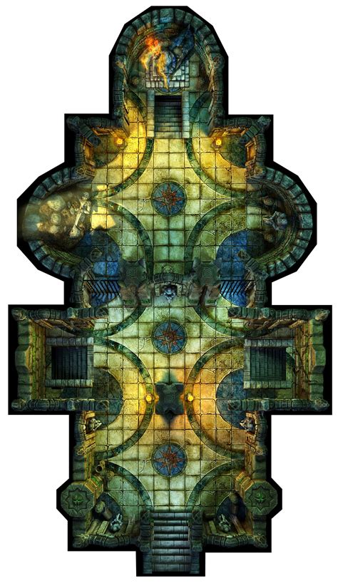 Hall Of Fallen Angel Angels Tomb Fantasy Map Tabletop Rpg Maps