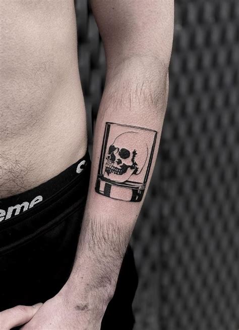 Skull In A Glass Tattoo Get An Inkget An Ink