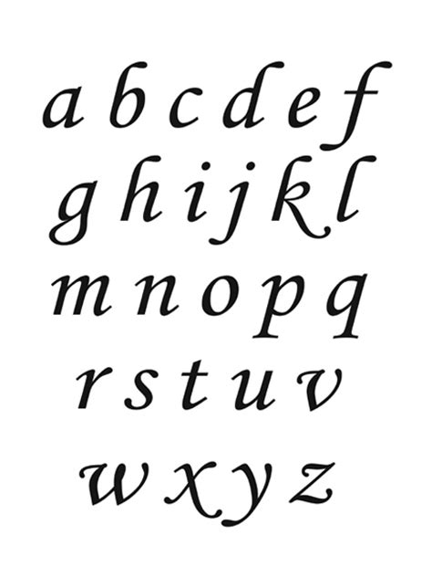 Calligraphy Lower Case Alphabet Mat