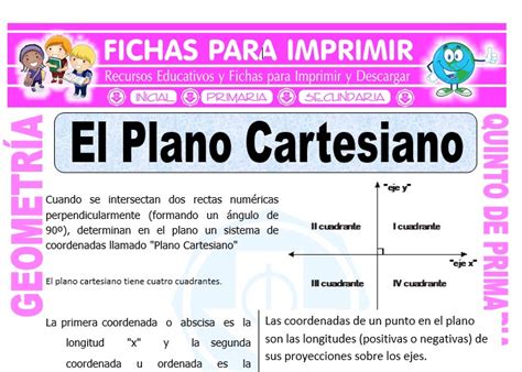 El Plano Cartesiano Para Quinto De Primaria Fichas Para Imprimir