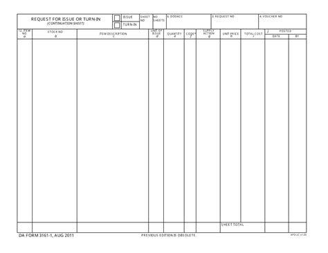 da 3161 request for issue or turn in fillable da form 3161 da3161 images and photos finder