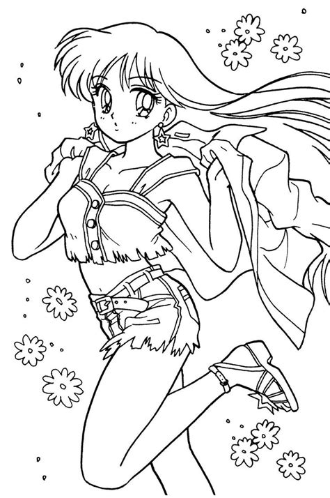 Sailor Mars Coloring Book Xeelha Colorear Anime Princesas Para
