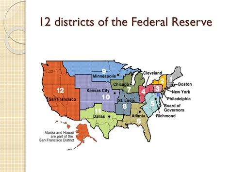 Figure 9.8 the 12 federal reserve districts and the cities where each bank is located. PPT - Ch. 15 PowerPoint Presentation, free download - ID:1657087
