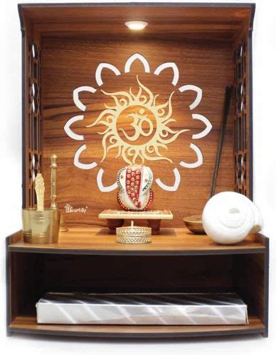 Teak Wood Brown Designer Wooden Temple For Worship Size 40 Inch At