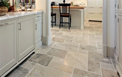 Natural Stone Flooring Travertine Tile In Luxury Kitchen Stone Tile