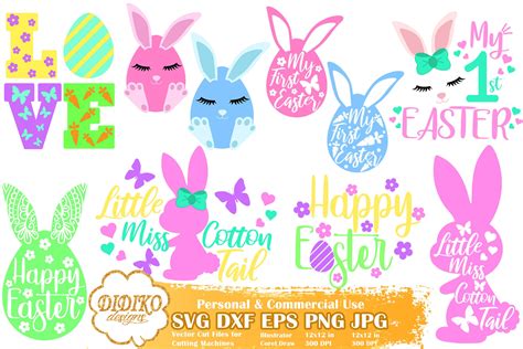 easter bundle svg easter bunny svg file for cricut didiko designs