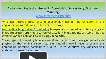 PPT Not Known Factual Statements About Best Online Bingo Sites For Winning PowerPoint