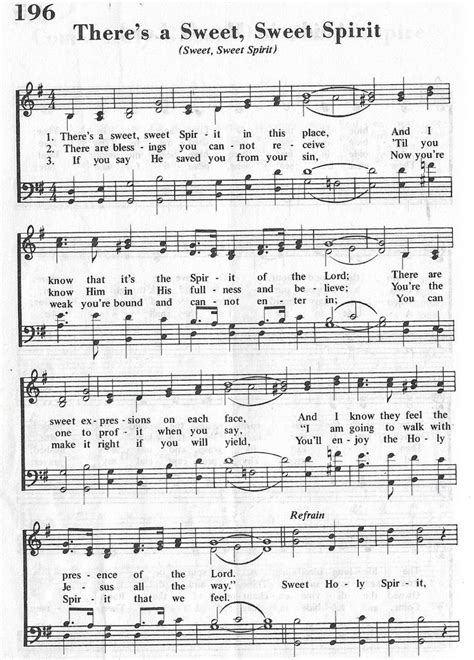 Theres A Sweet Spirit Hymn Satb Page 1 Of 2 Christian Song Lyrics