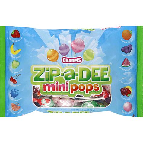 Charms Zip A Dee Mini Pops Assorted Packaged Candy Carlie Cs