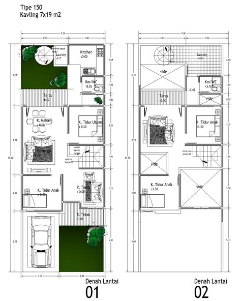 Gambar Denah Rumah Lantai 2 Terbaru