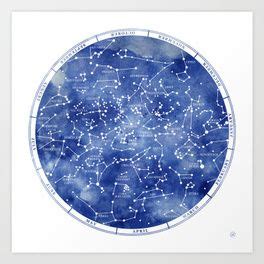 Fabric tapestry with digital printing. Star Map II Art Print | Constellation tapestry, Tapestry bedroom, Fabric ceiling