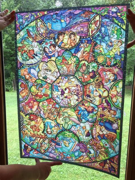 See more ideas about stained glass, disney stained glass, stained glass patterns. Amazon.com: Disney Stained Art Jigsaw Puzzle1000P All ...
