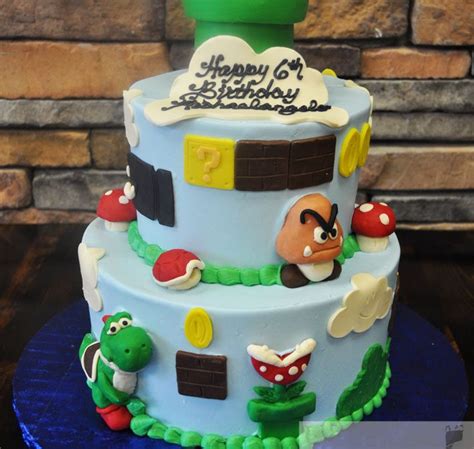 Mario Brothers Themed Cake A Little Cake