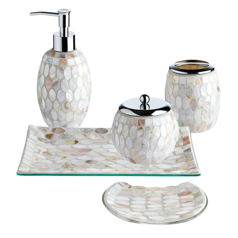 5 Pieces Bathroom Accessories Set Bathroom Soap Dispenser Set Mosaic