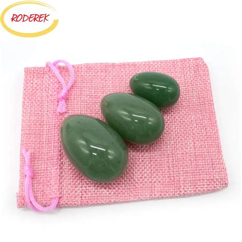 drilled jade eggs from natural aventurine jade yoni eggs kegel health exercise stone massager