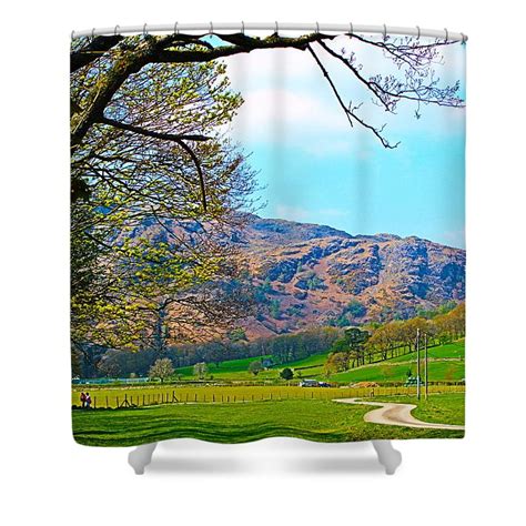 Coniston In Spring 1 Shower Curtain By Loretta S Colorful Backgrounds Spring Landscape