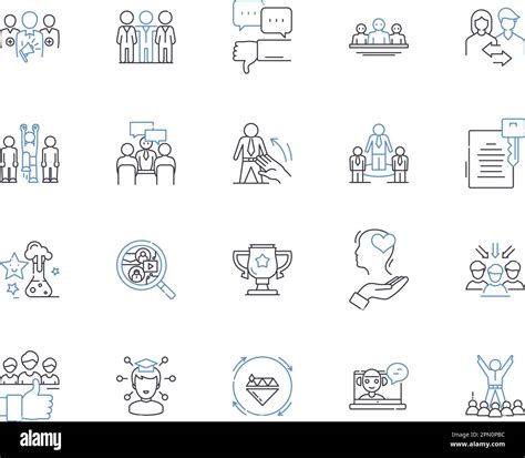 Talent Acquisition Outline Icons Collection Recruiting Hiring