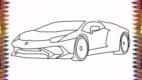 How To Draw A Car Lamborghini Aventador Lp 750 4 Step By Step Easy For