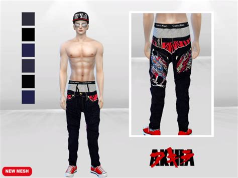 Sims 4 Ccs The Best Harajuku Spirit Hiphop Jeans By Mclayne Sims