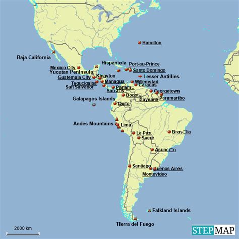 Stepmap Latin America 2 Landkarte Für South America