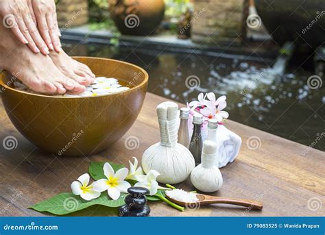 Spa Treatment And Product For Female Feet And Hand Spa Stock Image Image Of Compress Feet