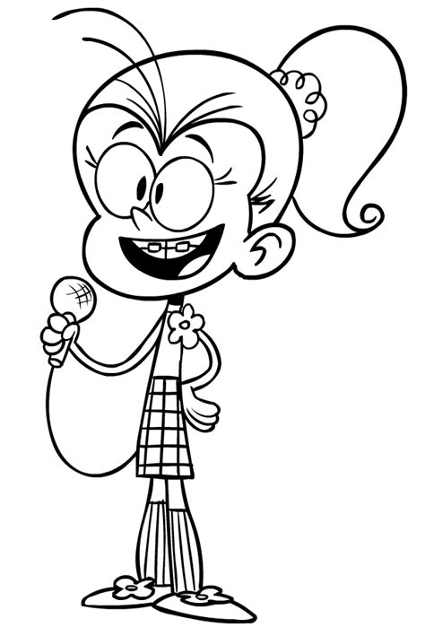 More 100 coloring pages from cartoon coloring pages category. Drawing of Luan Loud di The Loud House coloring page