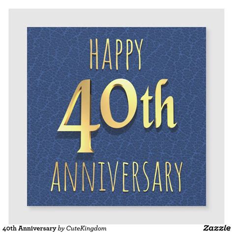 40th Anniversary Happy 40th Anniversary Work Anniversary 40th