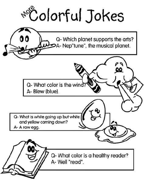 More Colorful Jokes Coloring Page