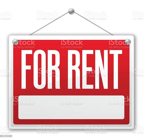 For Rent Sign Stock Illustration Download Image Now Istock