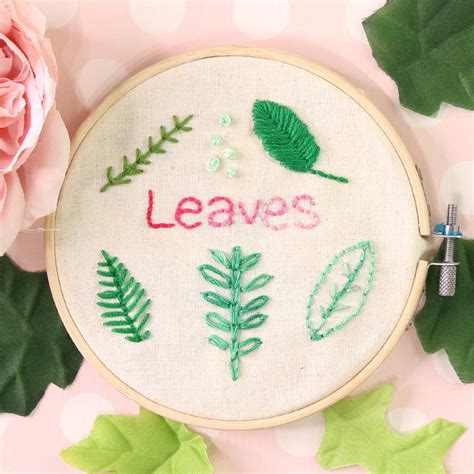 Embroidery Leaves Best Leaf And Stem Stitches Treasurie