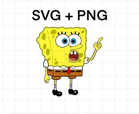 Spongebob Svg Spongebob Png Cricut Cartoon Svg Printable Etsy