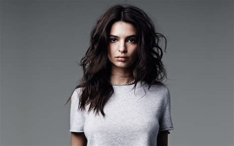 Model Emily Ratajkowski Brown Eyes Brunette American Wallpaper