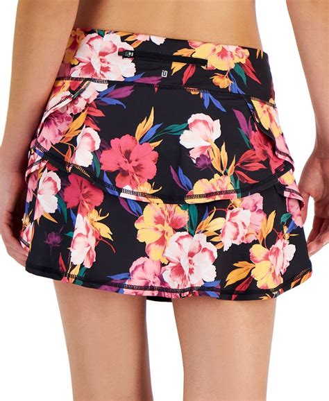 Id Ideology Womens Serena Floral Print Tiered Skort Created For Macy