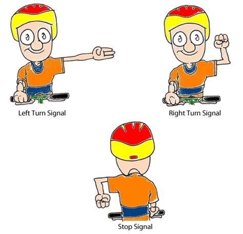 Rules Of The Road And Hand Signals For Cyclists Traffic Safety