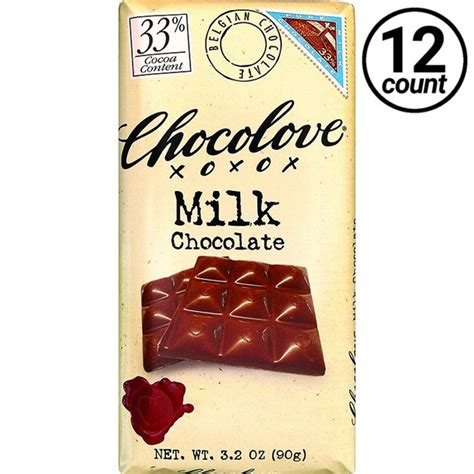 Chocolove Milk Chocolate 33 Cocoa 32 Oz Bars 12 Count Rocketdsd