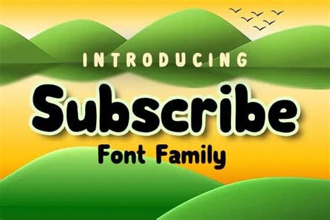 Subscribe Font Upfonts