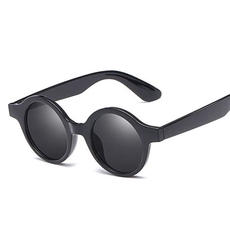 Hindfield Round Black Lens Women S Sunglasses Brand Designer Unisex Summer Sun Shades Eyeglasses