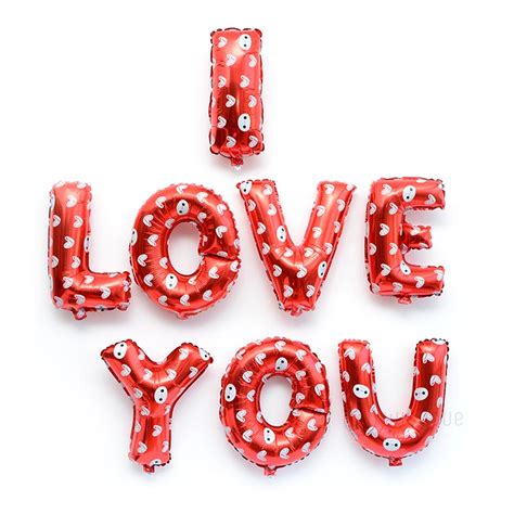 I Love You Letters Balloons In Red Wishque Sri Lankas Premium