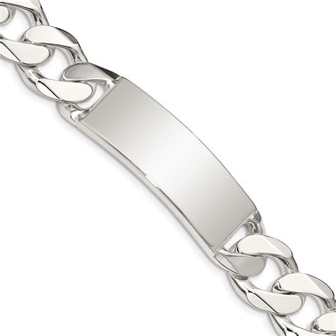 Sterling Silver Curb Link Id Bracelet Diamonds By Monet