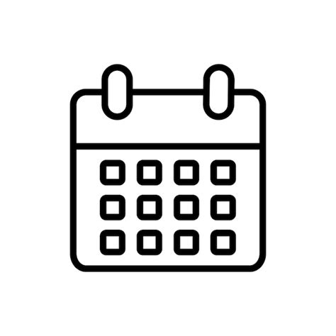 Premium Vector Calendar Time Schedule Icon Vector Illustration Logo