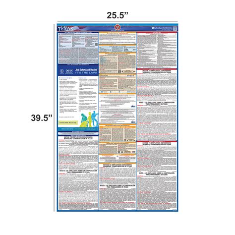 2024 Texas Labor Law Poster State Federal Osha In One Single