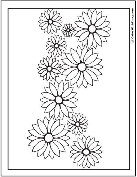 For the little ones coloring book. Daisy Coloring Pages: 15+ Customizable PDFs | Rose coloring pages, Coloring pages, Flower ...
