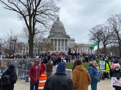 thousands turn out in madison wisconsin to protest democrat governor evers continued lockdown