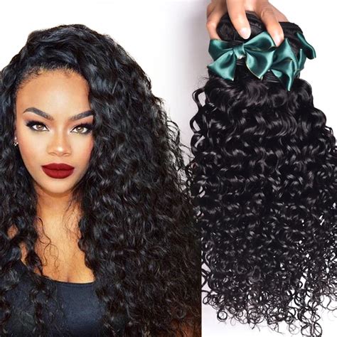 Brazilian Virgin Hair Water Wave 4 Bundles Brazilian Curly Virgin Hair Human Hair Weave