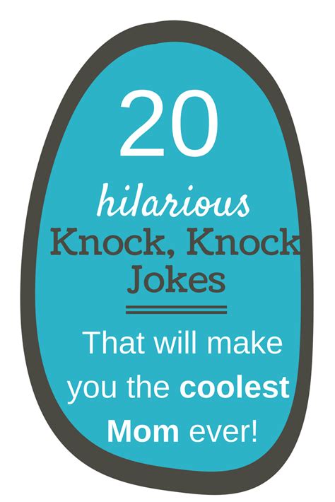 Kids, grandparents, and everyone in between gets a kick out of a funny knock knock joke. jokes for kids, knock knock, printable jokes, hilarious ...