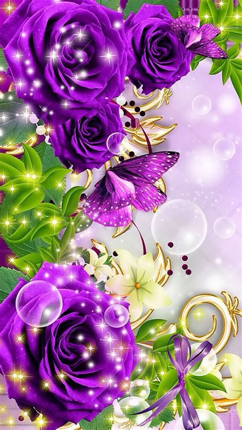 яркие краски Фиолетовые розы Цветочные картины Цветочные фоны