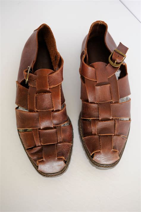 Vintage Stacy Adams Outdoors Brown Leather Sandals Mens 9 Etsy
