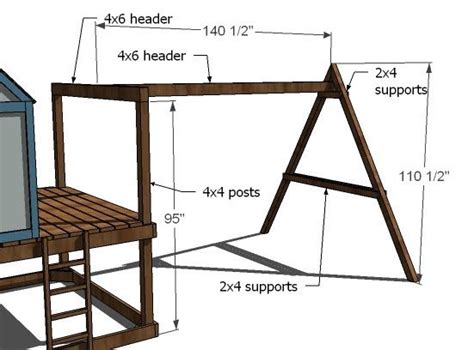 How To Build A Swing Set For The Playhouse Build A Swing Set Swing Set Diy Swing Set Playhouse