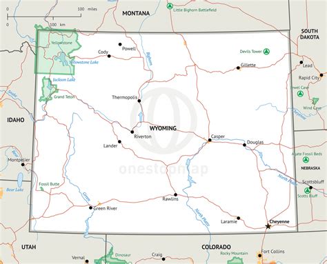 Road Map Of Wyoming With Cities Printable Map Of Wyoming Printable Maps