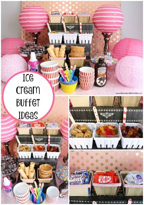 Ice Cream Buffet Ideas Moms And Munchkins Ice Cream Birthday Party